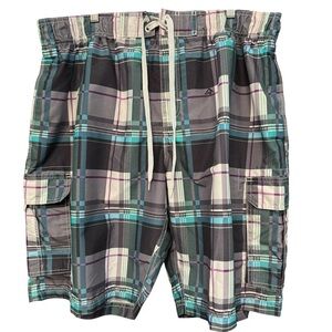 Kanu Surf Plaid Board Shorts Swim Trunks Men’s XXL
